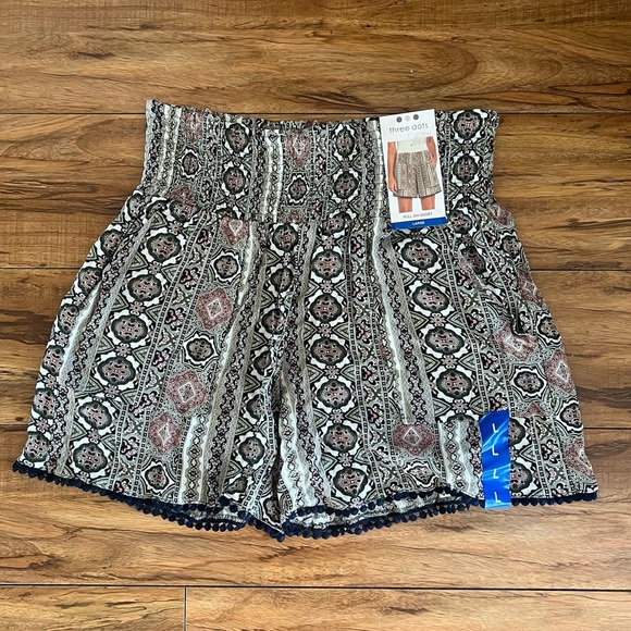 Pants - Three Dots Pull On Short